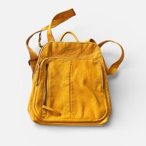 American Leather Co Yellow Pebbled Leather Backpack | Butter Soft